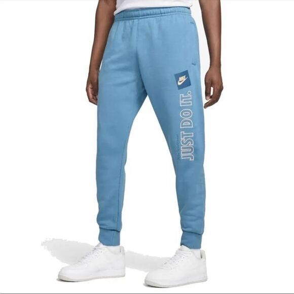 Nike Large Blue Fleece Joggers‎ - Picture 1 of 6